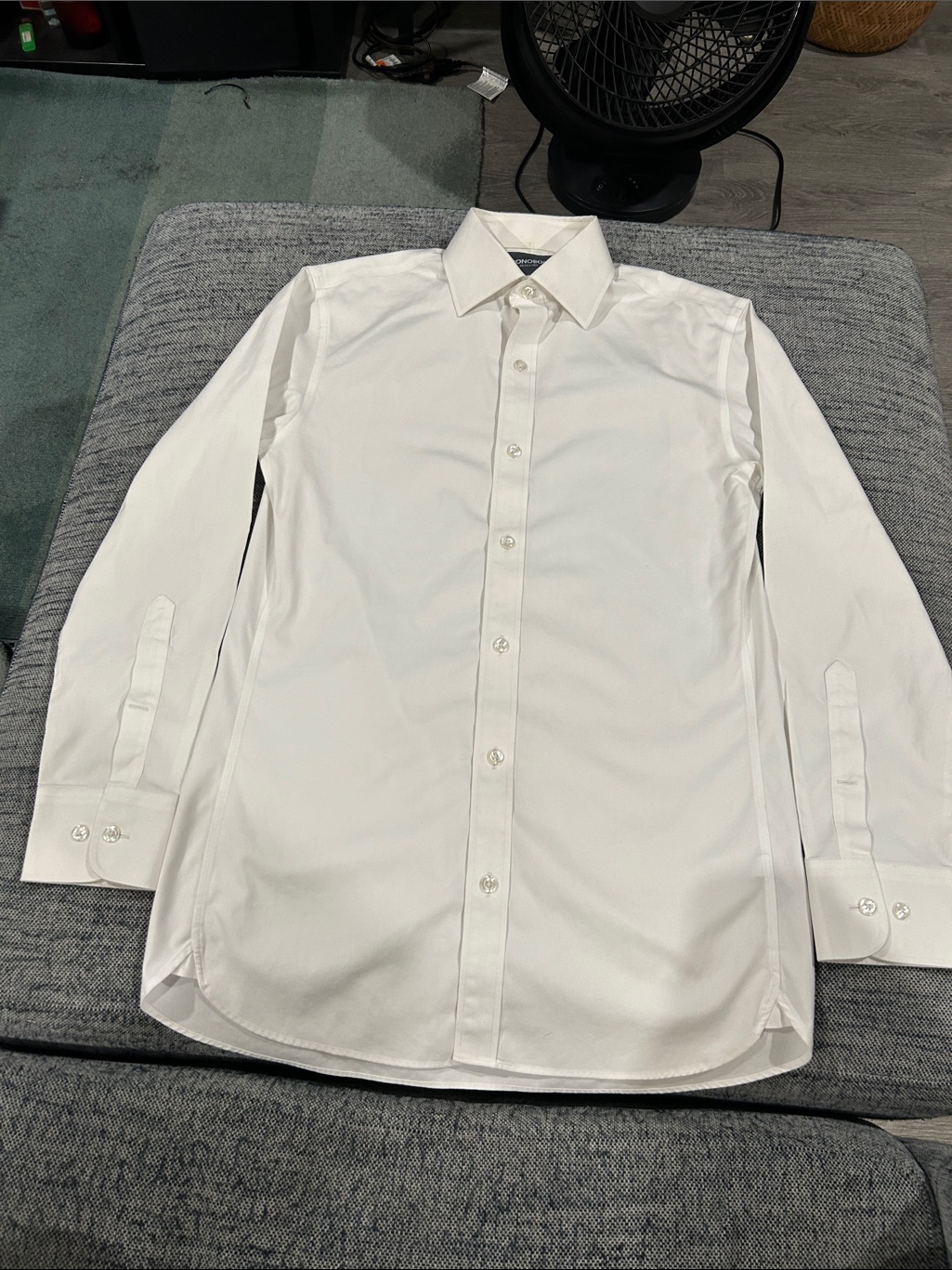 Bonobos White Men's Dress Shirt - Point Collar Long Sleeve